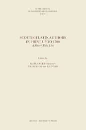 Scottish Latin authors in print up to 1700 - (ISBN 9789461660763)
