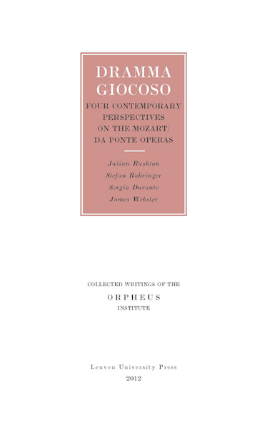 Dramma Giocoso - Julian Rushton, Stefan Rohringer, Sergio Durante, James Webster (ISBN 9789461660589)