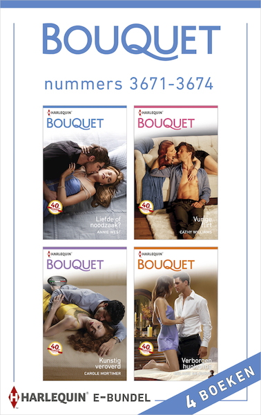Bouquet e-bundel nummers 3671-3674 - Annie West, Cathy Williams, Carole Mortimer, Melanie Milburne (ISBN 9789402515039)