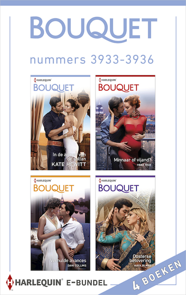 Bouquet e-bundel nummers 3933 - 3936 (4-in-1) - Kate Hewitt, Heidi Rice, Dani Collins, Maya Blake (ISBN 9789402534108)