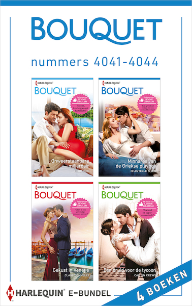 Bouquet e-bundel nummers 4041 - 4044 - Heidi Rice, Chantelle Shaw, Clare Connelly, Caitlin Crews (ISBN 9789402539714)