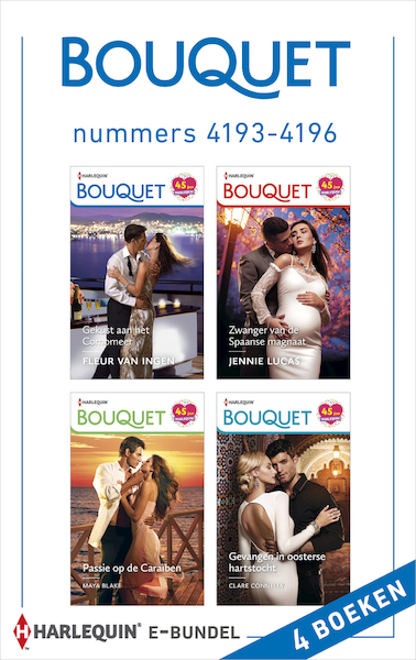 Bouquet e-bundel nummers 4193 - 4196 - Fleur van Ingen, Jennie Lucas, Maya Blake, Clare Connelly (ISBN 9789402547702)