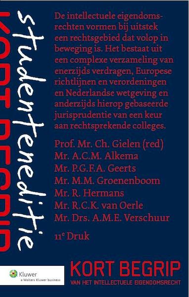 Kort begrip van het intellectuele eigendomsrecht studenteneditie 2014 - (ISBN 9789013126419)