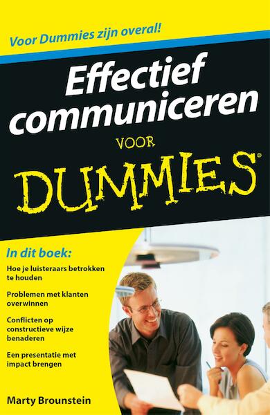 Effectief communiceren voor Dummies - Marty Broustein (ISBN 9789045352848)