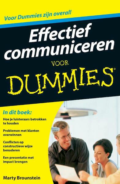 Effectief communiceren voor Dummies - Marty Brounstein (ISBN 9789045350578)