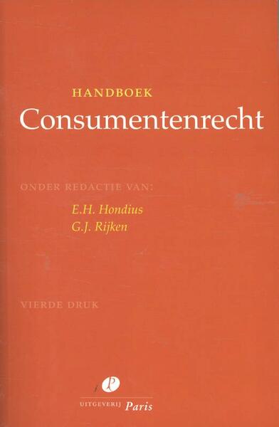Handboek consumentenrecht - (ISBN 9789462510753)