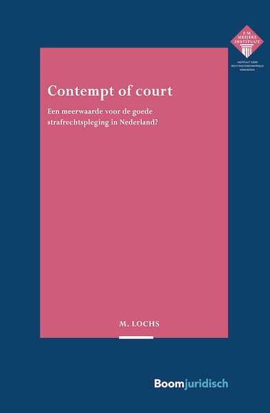 Contempt of court - Marianne Lochs (ISBN 9789460944420)