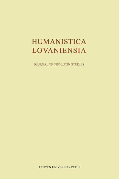 Humanistica Lovaniensia Volume LVII / Volume LVII - 2008 - (ISBN 9789461660404)