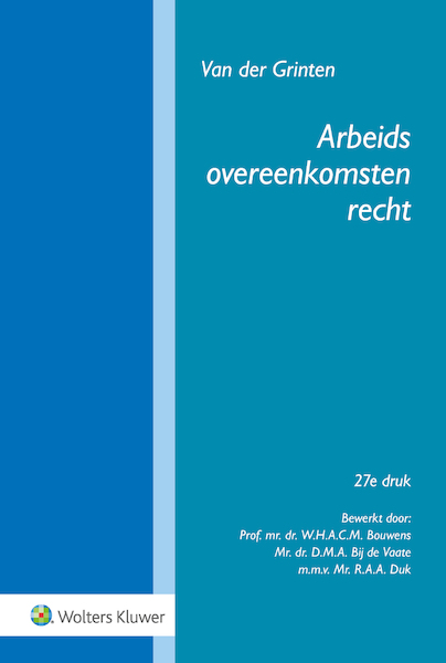 Arbeidsovereenkomstenrecht - van der Grinten (ISBN 9789013159721)