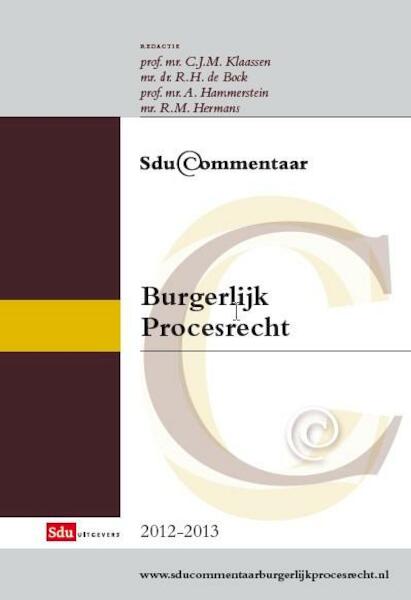 Sdu commentaar burgerlijk procesrecht - (ISBN 9789012387484)