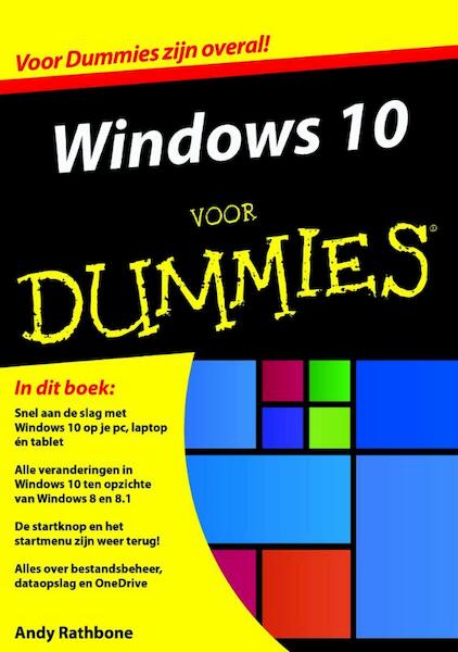 Windows 10 voor Dummies - Andy Rathbone (ISBN 9789045350431)