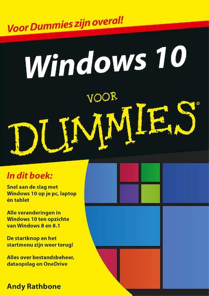 Windows 10 voor Dummies - Andy Rathbone (ISBN 9789045352411)