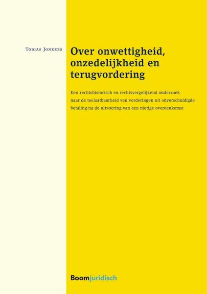 Over nietigheid en terugvordering - Tobias Jonkers (ISBN 9789462903937)