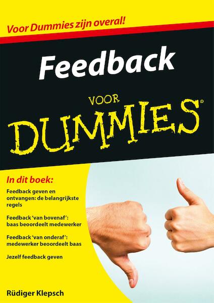 Feedback voor Dummies - Rüdiger Klepsch (ISBN 9789045352749)
