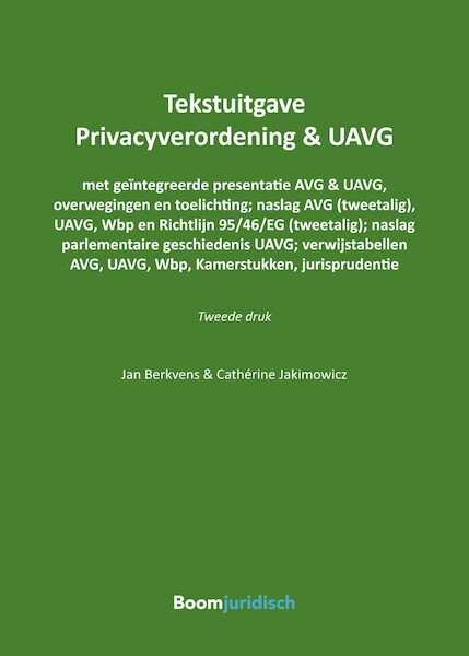 Tekstuitgave Privacyverordening & UAVG - (ISBN 9789462749252)