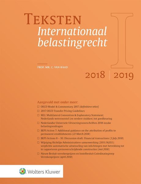 Teksten Internationaal belastingrecht 2018/2019 - (ISBN 9789013149265)