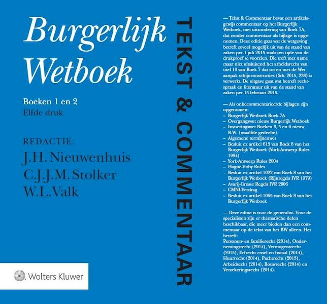 Burgerlijk Wetboek - (ISBN 9789013128796)